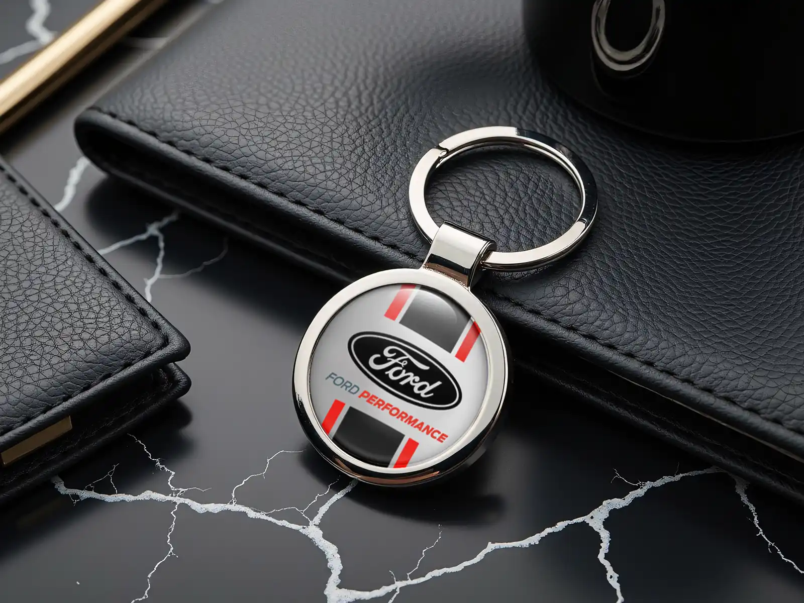 Ford Schlüsselring Edelstahl Premium Stil